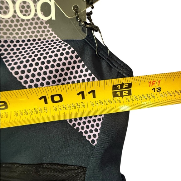 SoulCycle Women's Dark Blue and White Mesh Sports Bra - Picture 4 of 7